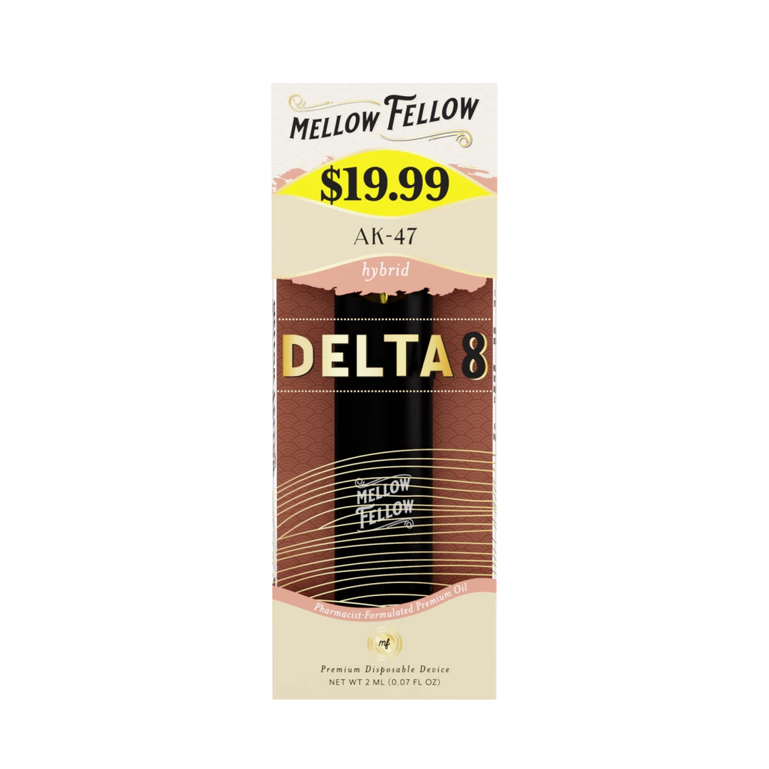 Delta 8 Premium 2ML Disposable Vape - AK - 47 26 (Hybrid) - Mellow Fellow