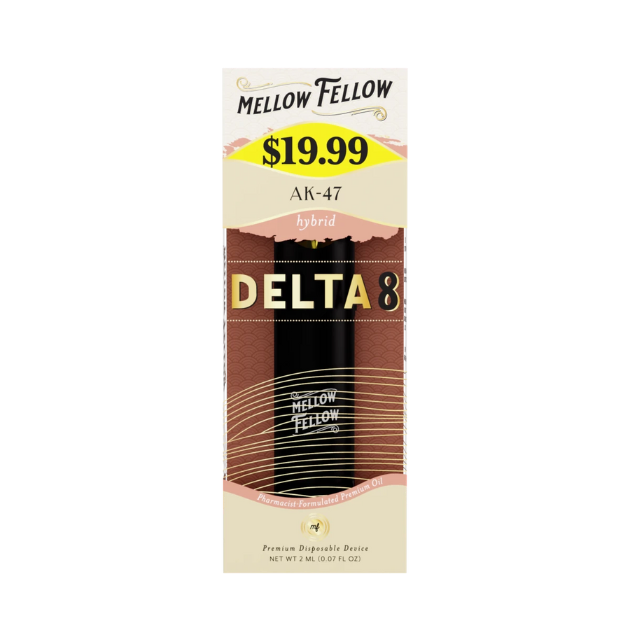 Delta 8 Premium 2ML Disposable Vape - AK - 47 26 (Hybrid) - Mellow Fellow