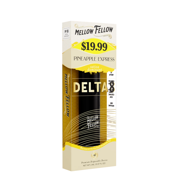 Delta 8 Premium 2ML Disposable Vape - Pineapple Express (Sativa Dominant) - Mellow Fellow