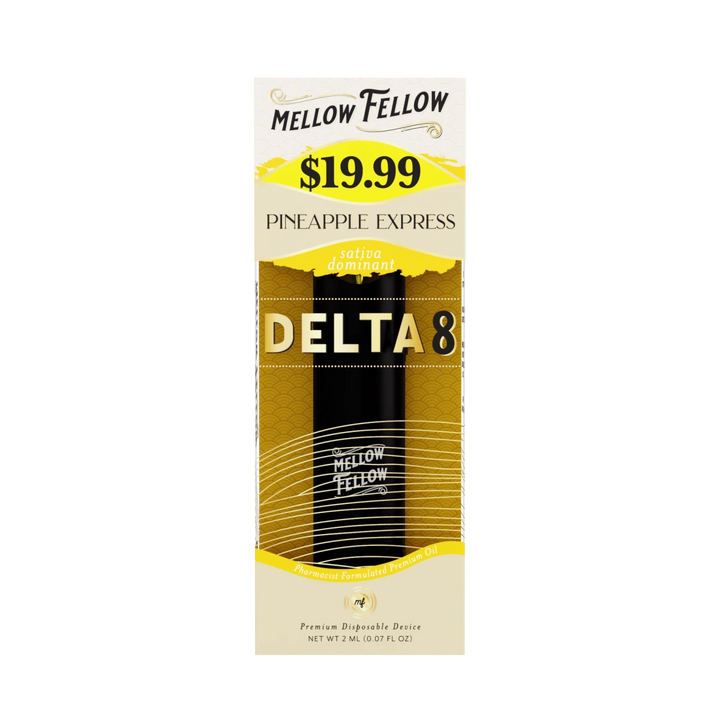 Delta 8 Premium 2ML Disposable Vape - Pineapple Express (Sativa Dominant) - Mellow Fellow