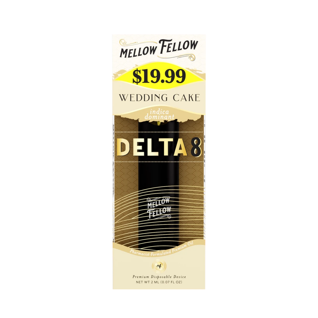 Delta 8 Premium 2ML Disposable Vape - Wedding Cake (Indica) - Mellow Fellow
