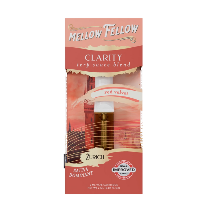 Clarity Blend - Terp Sauce 2ml Vape Cartridge - Red Velvet (Sativa Dom Mellow Fellow Clarity Blend - Terp Sauce 2ml Vape Cartridge - Red Velvet (Sativa Dom Mellow Fellow