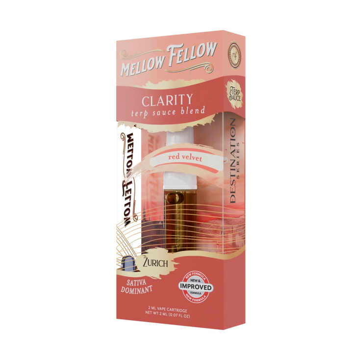 Clarity Blend - Terp Sauce 2ml Vape Cartridge - Red Velvet (Sativa Dom) - Mellow Fellow
