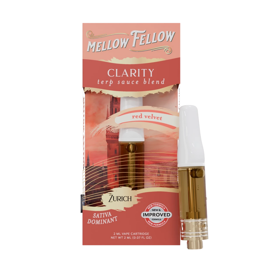 Clarity Blend - Terp Sauce 2ml Vape Cartridge - Red Velvet (Sativa Dom) - Mellow Fellow