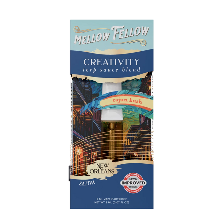 Creativity Blend - Terp Sauce 2ml Vape Cartridge - Cajun Kush (Sativa) - Mellow Fellow