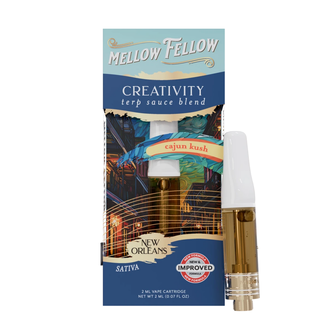 Creativity Blend - Terp Sauce 2ml Vape Cartridge - Cajun Kush (Sativa) - Mellow Fellow