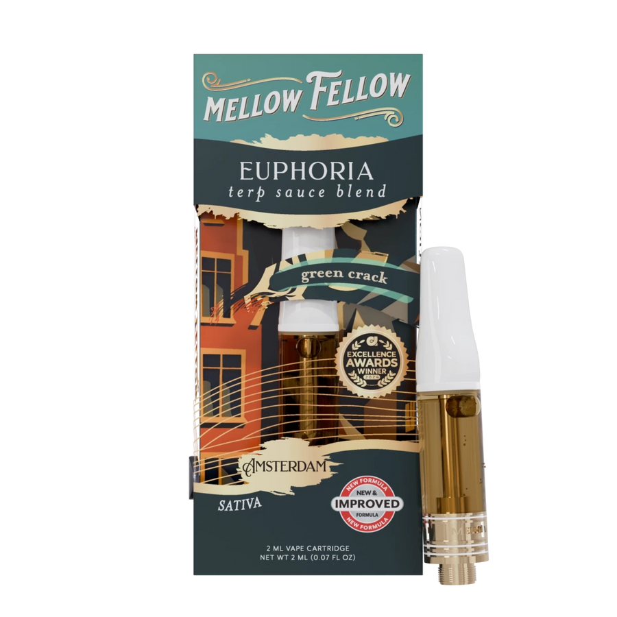 Euphoria Blend - Terp Sauce 2ml Vape Cartridge - Green Crack (Sativa) - Mellow Fellow
