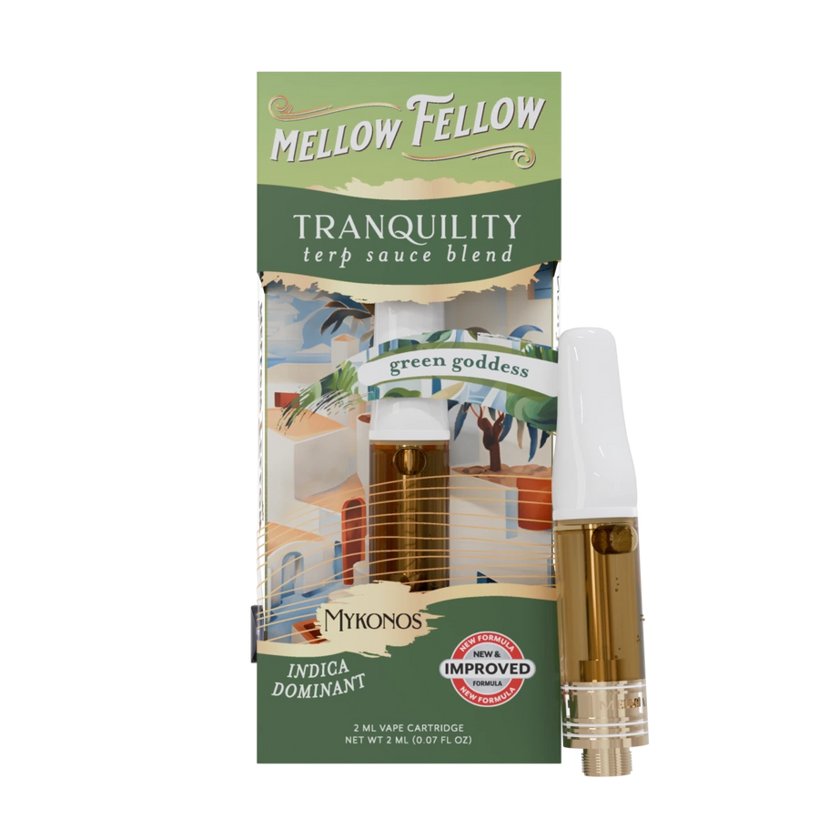 Tranquility Blend - Terp Sauce 2ml Vape Cartridge - Green Goddess (Indica Dom) - Mellow Fellow