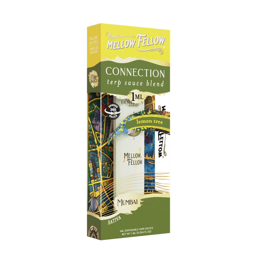 Connection Blend - Terp Sauce 1ml Disposable Spinner Vape - Lemon Tree (Sativa) - Mellow Fellow