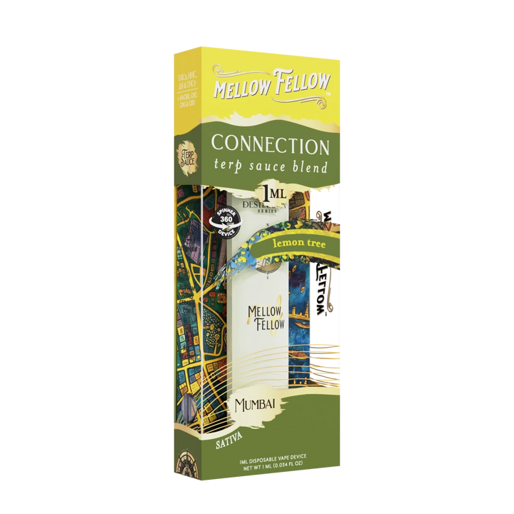 Connection Blend - Terp Sauce 1ml Disposable Spinner Vape - Lemon Tree (Sativa) - Mellow Fellow
