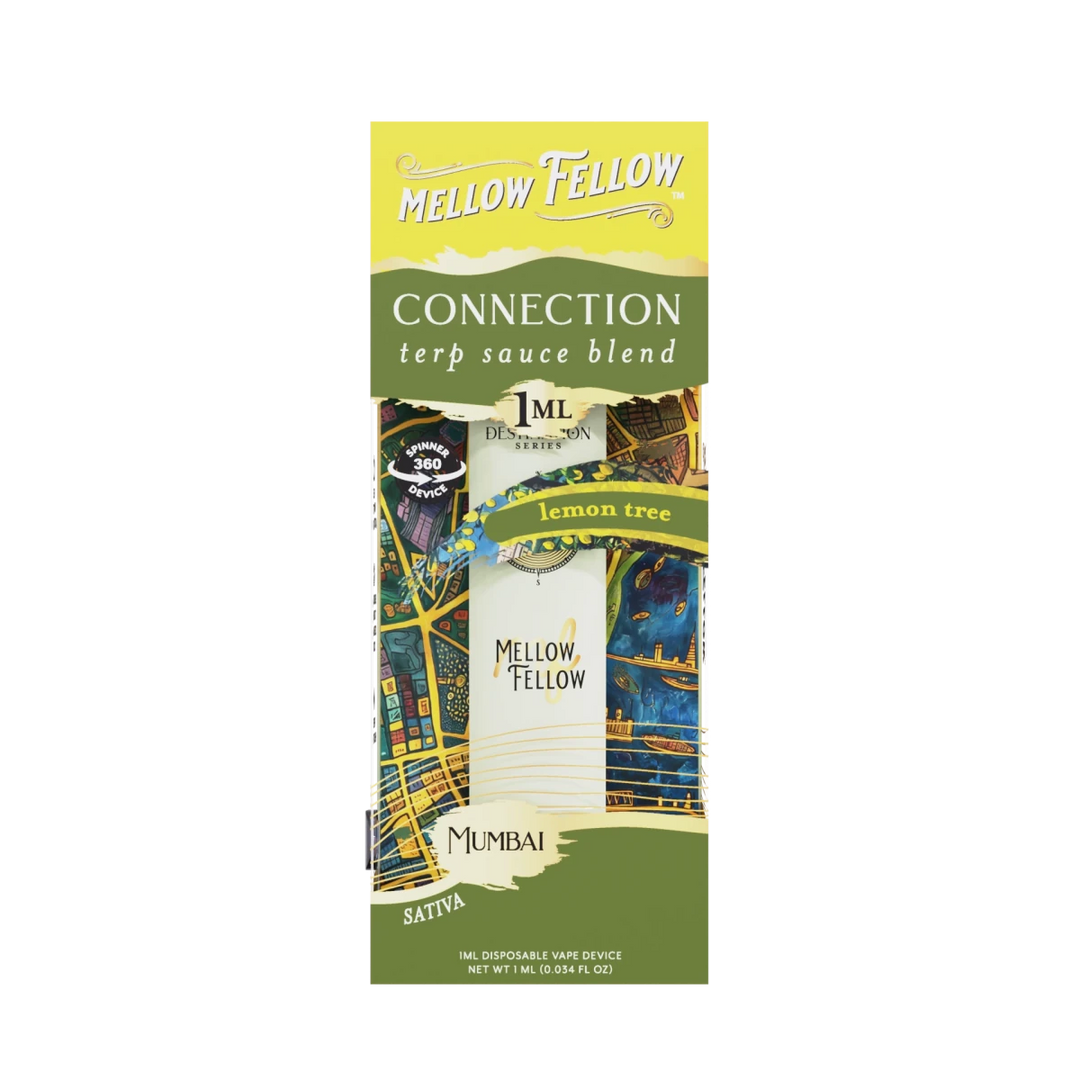 Connection Blend - Terp Sauce 1ml Disposable Spinner Vape - Lemon Tree (Sativa) - Mellow Fellow