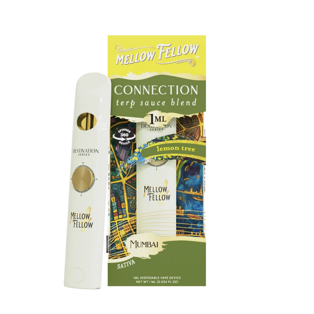 Connection Blend - Terp Sauce 1ml Disposable Spinner Vape - Lemon Tree (Sativa) - Mellow Fellow