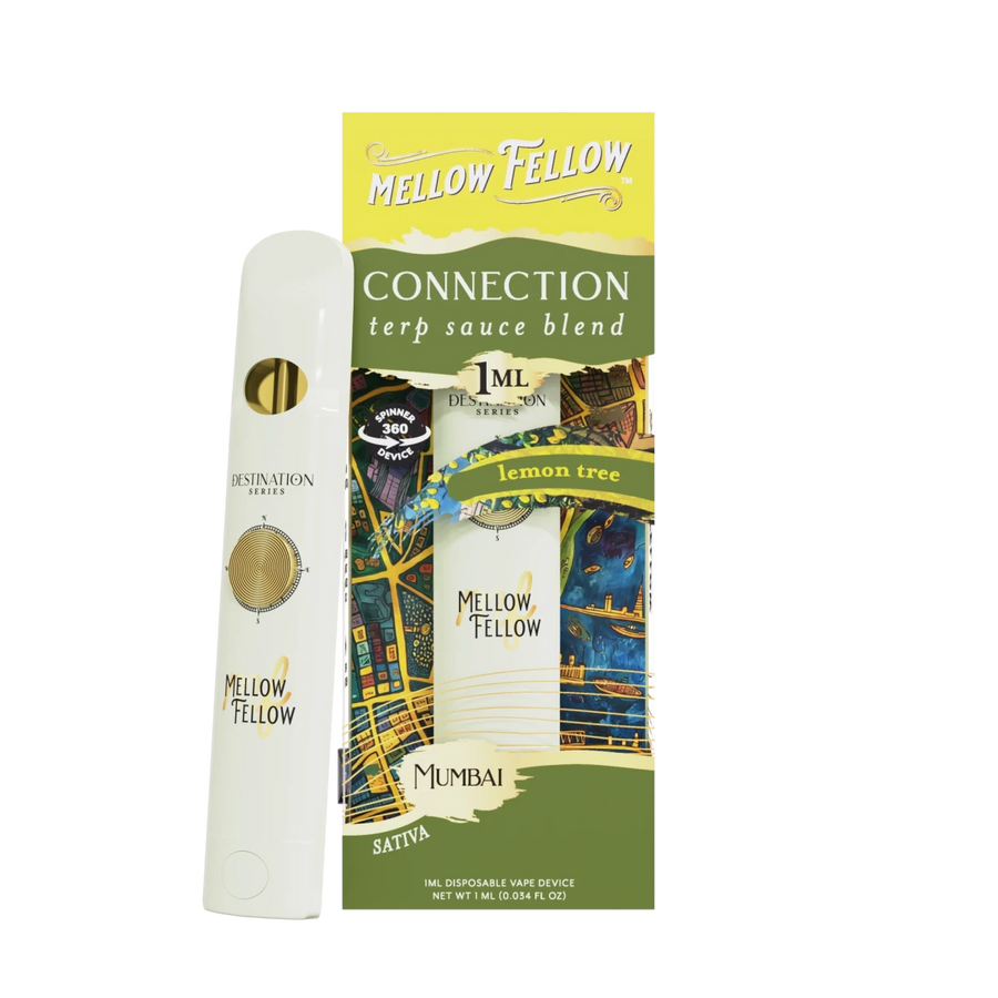 Connection Blend - Terp Sauce 1ml Disposable Spinner Vape - Lemon Tree (Sativa) - Mellow Fellow