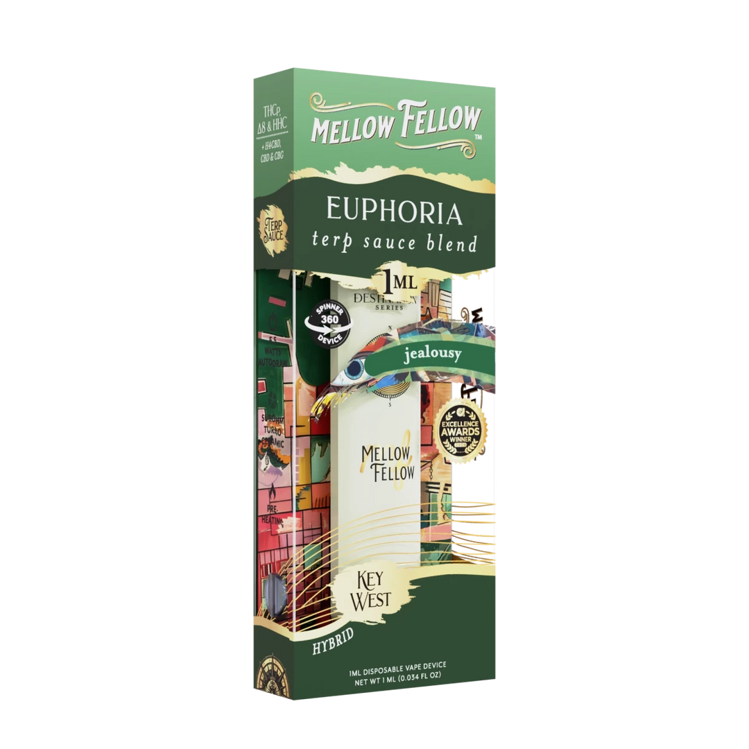 Euphoria Blend - Terp Sauce 1ml Disposable Spinner Vape - Jealousy (Hybrid) - Mellow Fellow