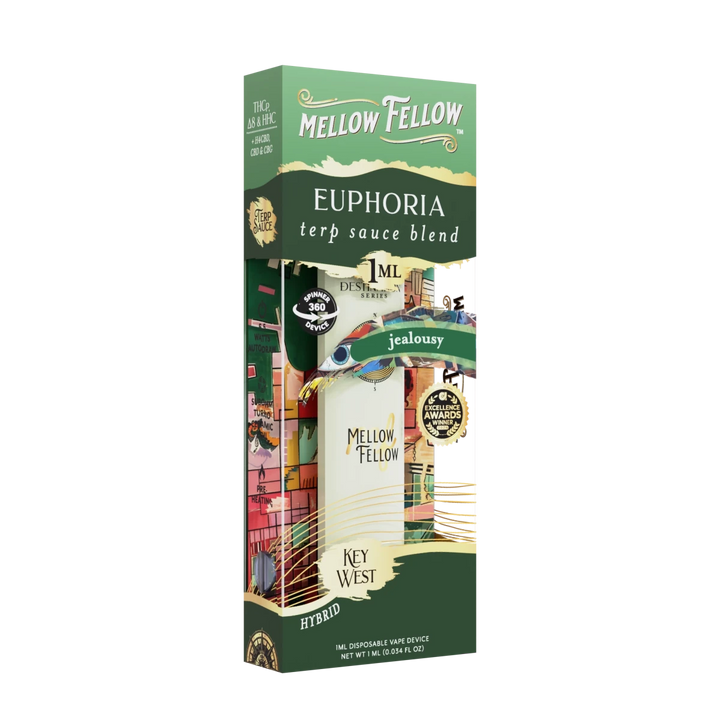 Euphoria Blend - Terp Sauce 1ml Disposable Spinner Vape - Jealousy (Hybrid) - Mellow Fellow