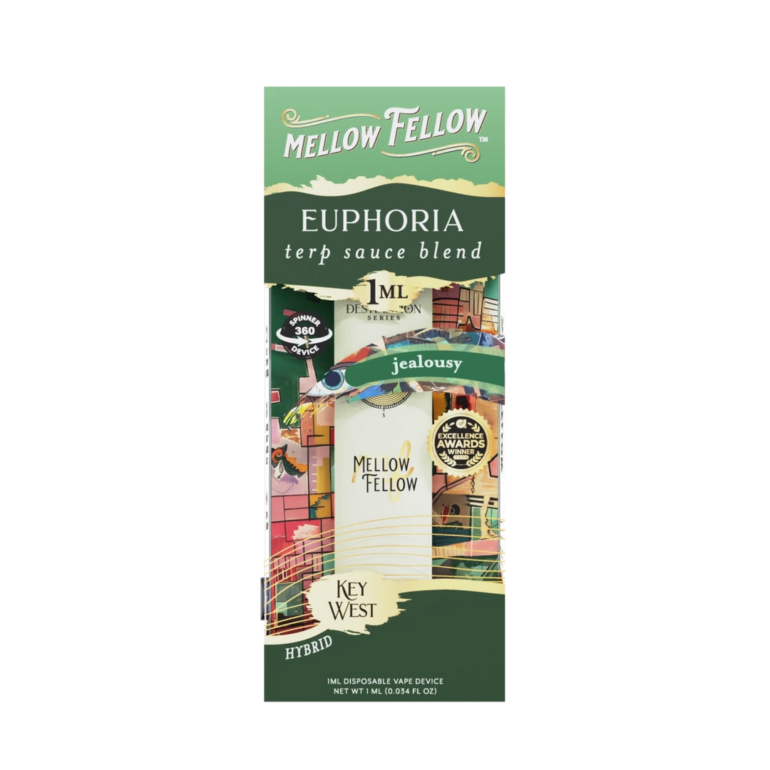 Euphoria Blend - Terp Sauce 1ml Disposable Spinner Vape - Jealousy (Hybrid) - Mellow Fellow
