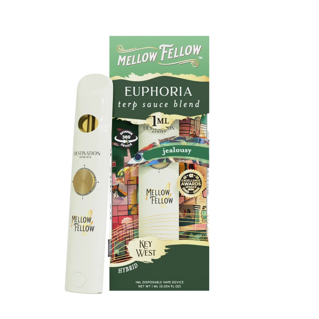Euphoria Blend - Terp Sauce 1ml Disposable Spinner Vape - Jealousy (Hybrid) - Mellow Fellow