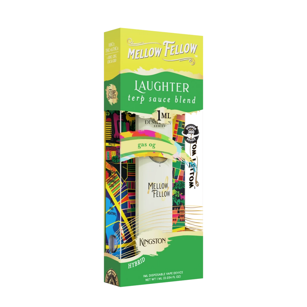 Laughter Blend - Terp Sauce 1ml Disposable Spinner Vape - Gas OG (Hybrid) - Mellow Fellow