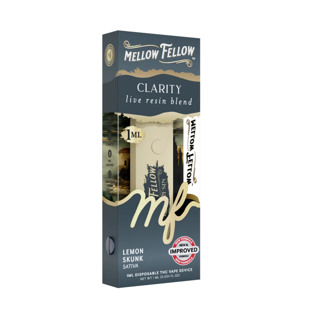 Clarity Blend - Live Resin 1ml Disposable Vape - Lemon Skunk (Sativa Dominant) - Mellow Fellow