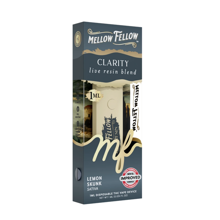 Clarity Blend - Live Resin 1ml Disposable Vape - Lemon Skunk (Sativa Dominant) - Mellow Fellow