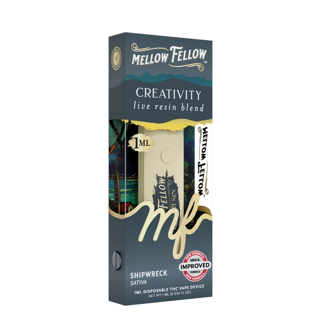Creativity Blend - Live Resin 1ml Disposable Vape - Shipwreck (Sativa) - Mellow Fellow