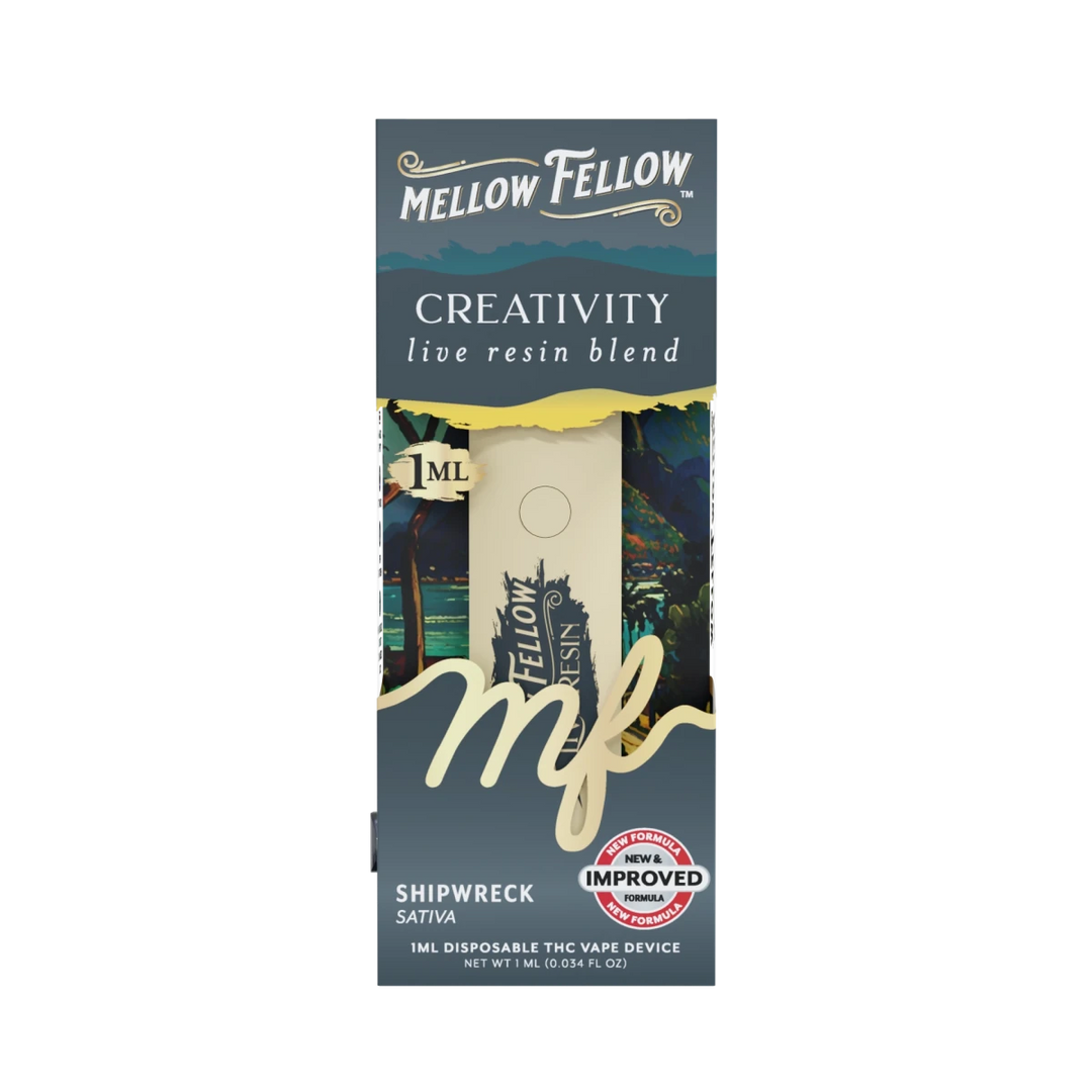 Creativity Blend - Live Resin 1ml Disposable Vape - Shipwreck (Sativa) - Mellow Fellow