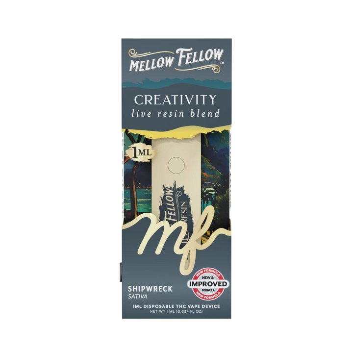 Creativity Blend - Live Resin 1ml Disposable Vape - Shipwreck (Sativa) - Mellow Fellow