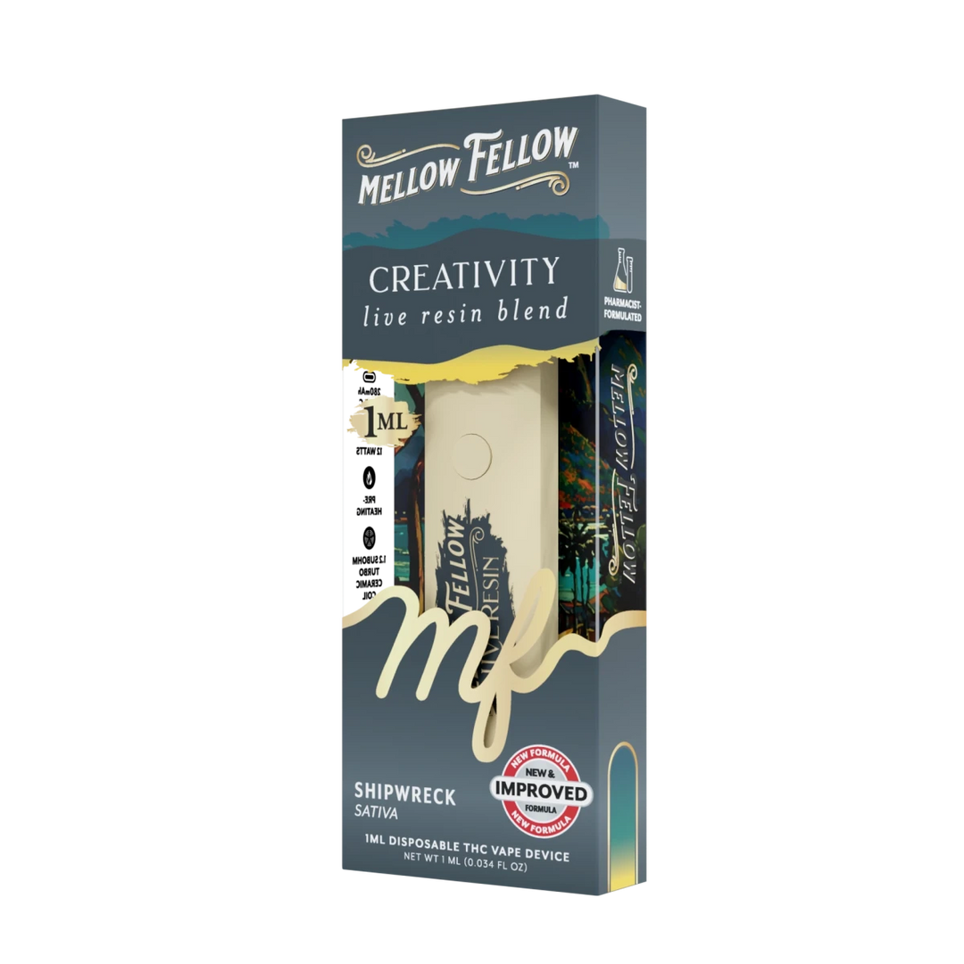 Creativity Blend - Live Resin 1ml Disposable Vape - Shipwreck (Sativa) - Mellow Fellow