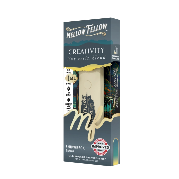 Creativity Blend - Live Resin 1ml Disposable Vape - Shipwreck (Sativa) - Mellow Fellow