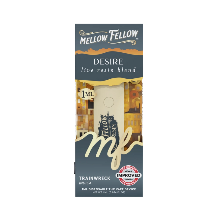 Desire Blend - Live Resin 1ml Disposable Vape - Trainwreck (Indica) - Mellow Fellow