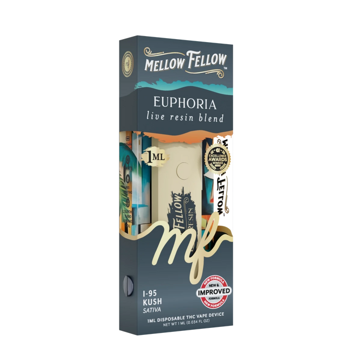Euphoria Blend - Live Resin 1ml Disposable Vape - i - 95 Kush (Sativa Dominant) - Mellow Fellow