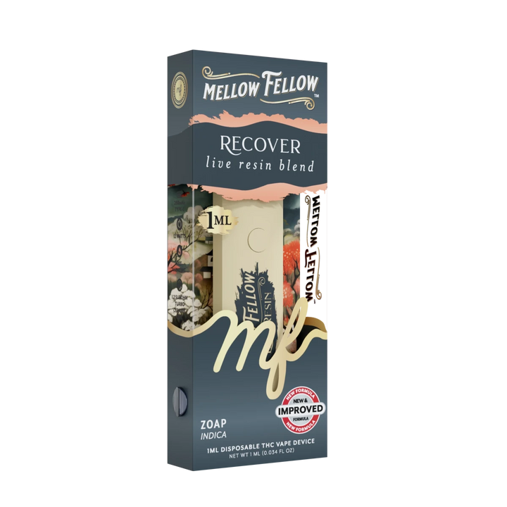 Recover Blend - Live Resin 1ml Disposable Vape - Zoap (Indica Dominant) - Mellow Fellow