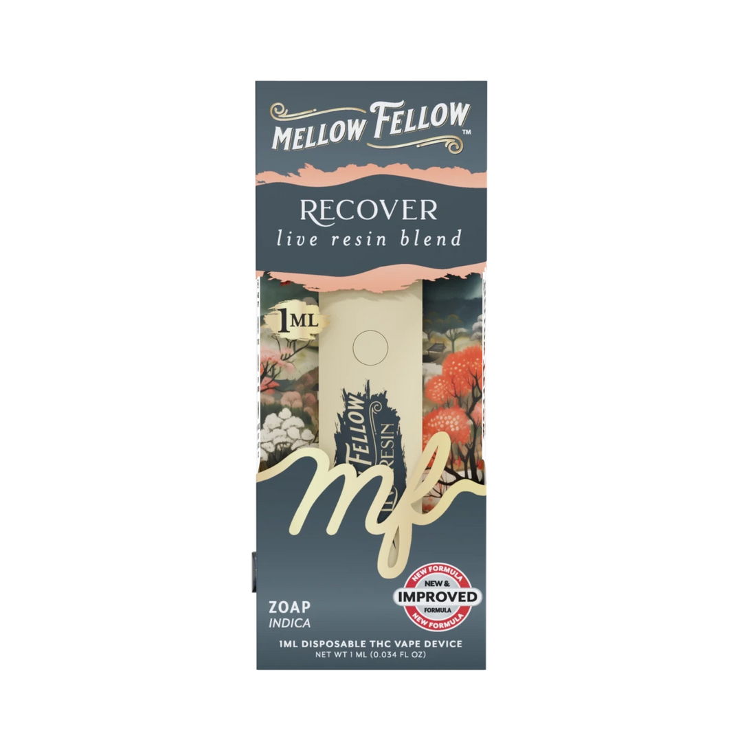 Recover Blend - Live Resin 1ml Disposable Vape - Zoap (Indica Dominant) - Mellow Fellow