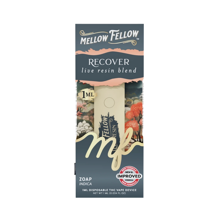 Recover Blend - Live Resin 1ml Disposable Vape - Zoap (Indica Dominant) - Mellow Fellow