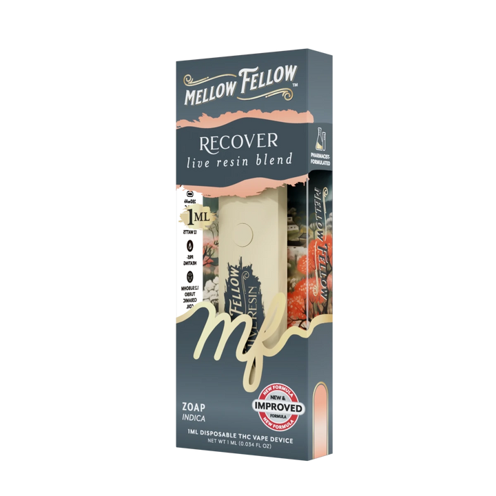 Recover Blend - Live Resin 1ml Disposable Vape - Zoap (Indica Dominant) - Mellow Fellow