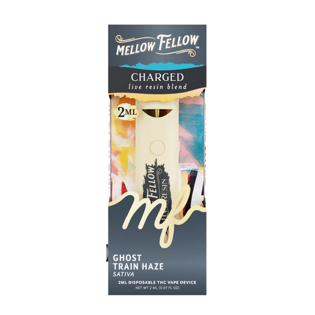 Charged Blend 2ml Live Resin Disposable Vape - Ghost Train Haze (Sativa) - Mellow Fellow