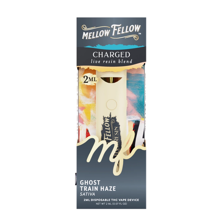 Charged Blend 2ml Live Resin Disposable Vape - Ghost Train Haze (Sativa) - Mellow Fellow