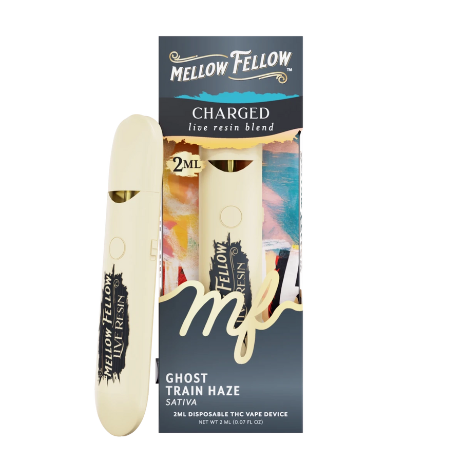 Charged Blend 2ml Live Resin Disposable Vape - Ghost Train Haze (Sativa) - Mellow Fellow