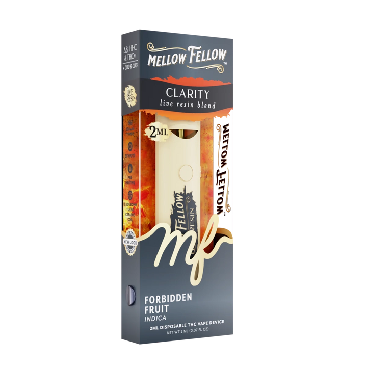 Clarity Blend 2ml Live Resin Disposable Vape - Forbidden Fruit (Indica) - Mellow Fellow