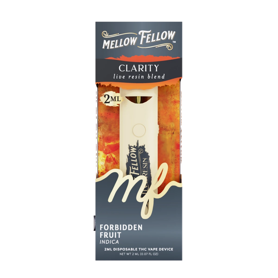Clarity Blend 2ml Live Resin Disposable Vape - Forbidden Fruit (Indica) - Mellow Fellow