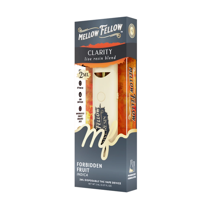 Clarity Blend 2ml Live Resin Disposable Vape - Forbidden Fruit (Indica) - Mellow Fellow