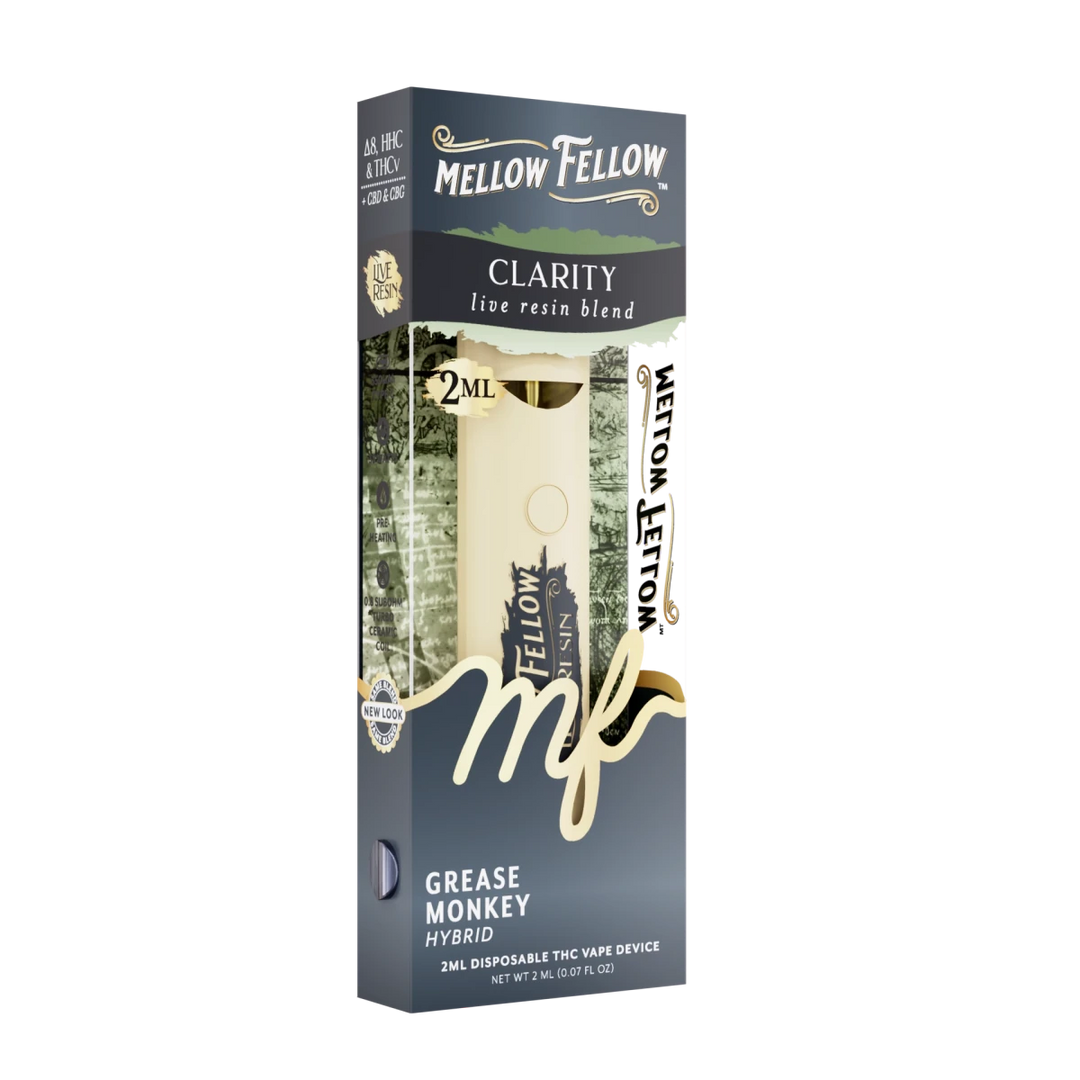 Clarity Blend 2ml Live Resin Disposable Vape - Grease Monkey (Hybrid) - Mellow Fellow
