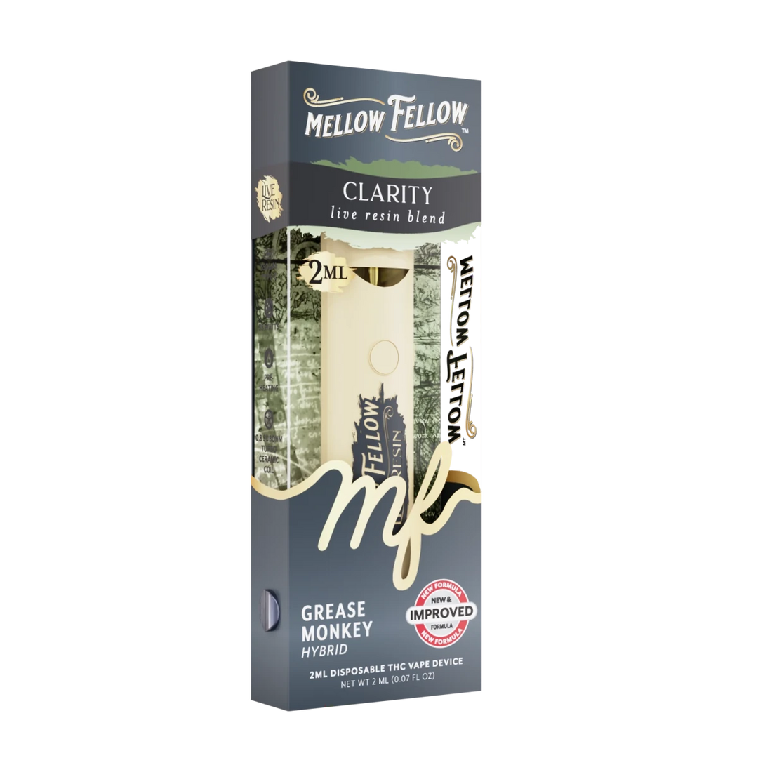 Clarity Blend 2ml Live Resin Disposable Vape - Grease Monkey (Hybrid) - Mellow Fellow