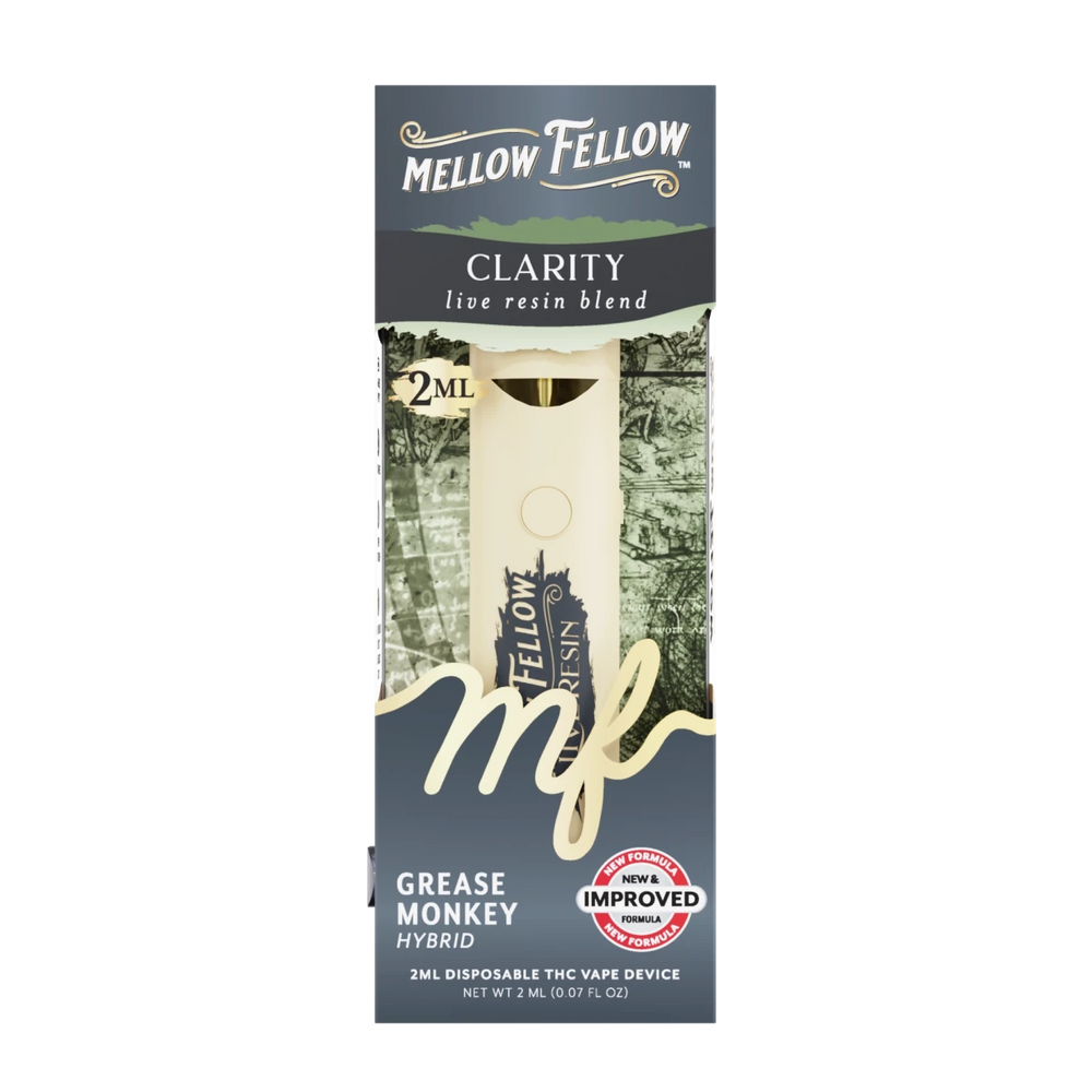 Clarity Blend 2ml Live Resin Disposable Vape - Grease Monkey (Hybrid) - Mellow Fellow