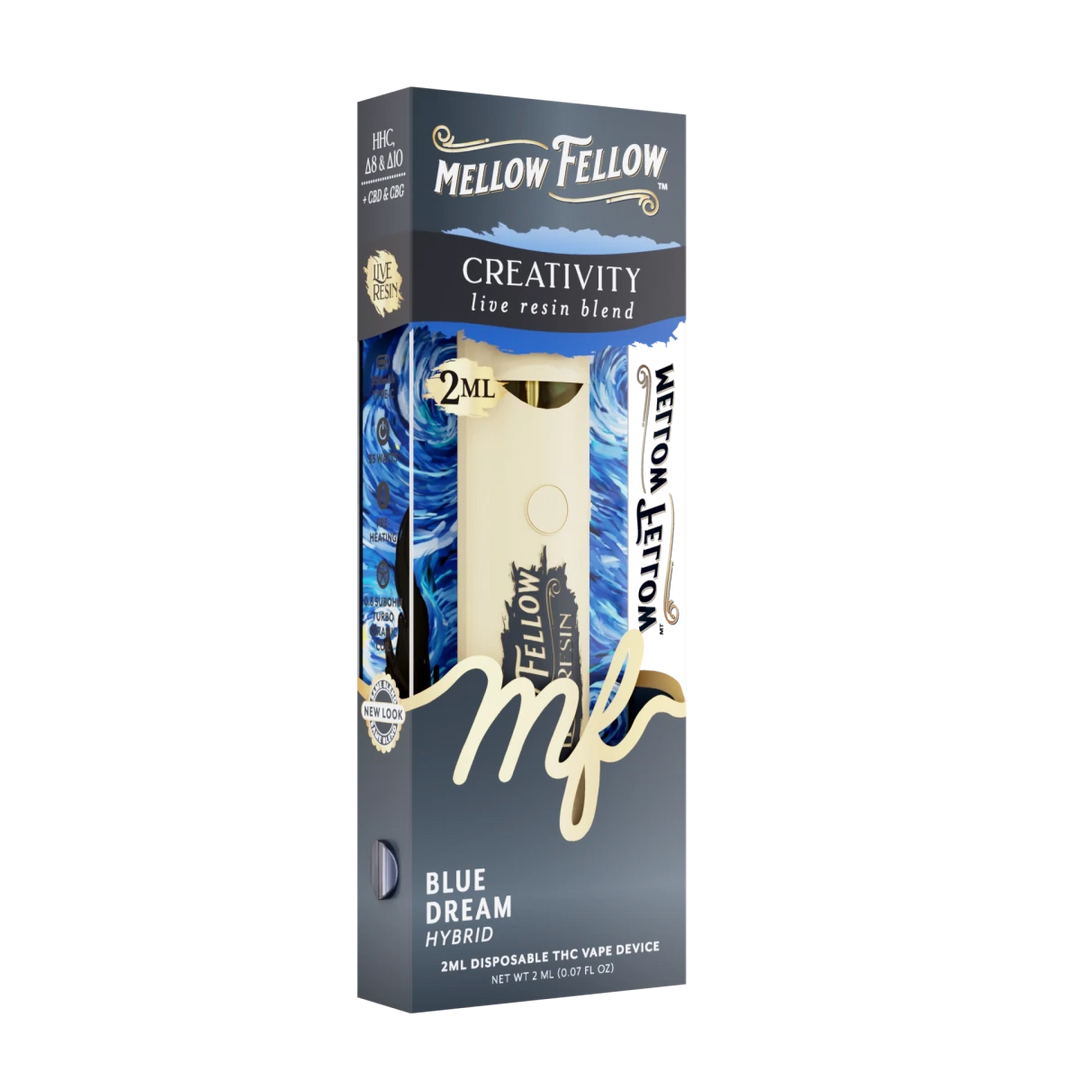 Creativity Blend 2ml Live Resin Disposable Vape - Blue Dream (Hybrid) Mellow Fellow Creativity Blend 2ml Live Resin Disposable Vape - Blue Dream (Hybrid) Mellow Fellow