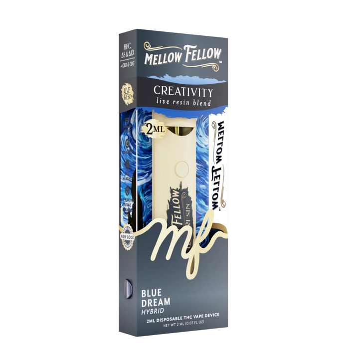 Creativity Blend 2ml Live Resin Disposable Vape - Blue Dream (Hybrid) - Mellow Fellow