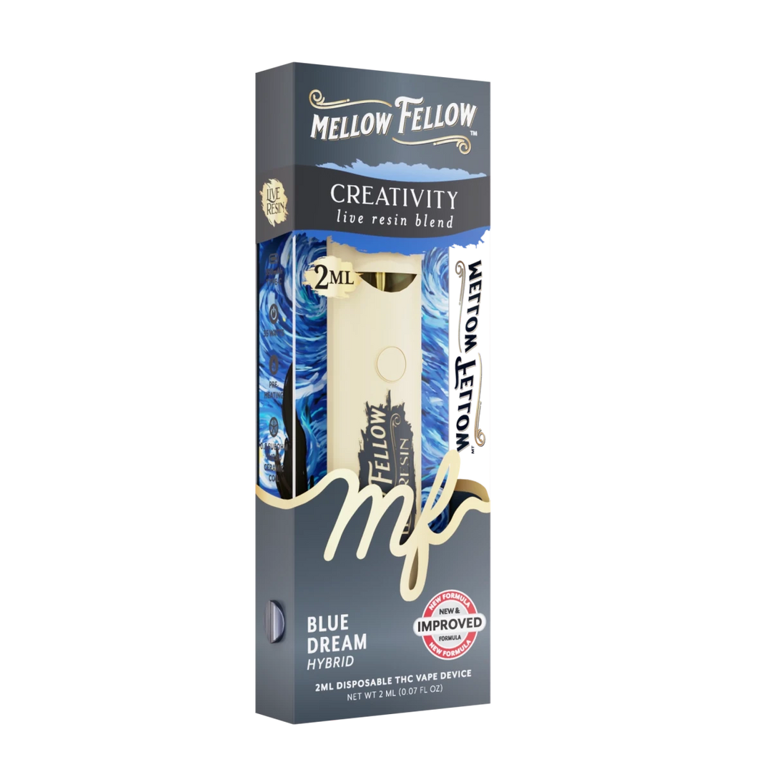 Creativity Blend 2ml Live Resin Disposable Vape - Blue Dream (Hybrid) - Mellow Fellow