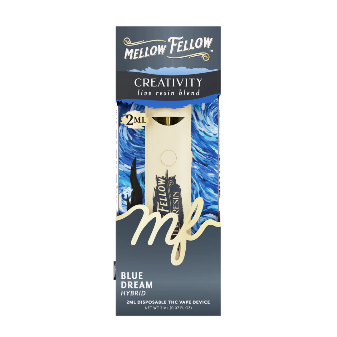 Creativity Blend 2ml Live Resin Disposable Vape - Blue Dream (Hybrid) - Mellow Fellow