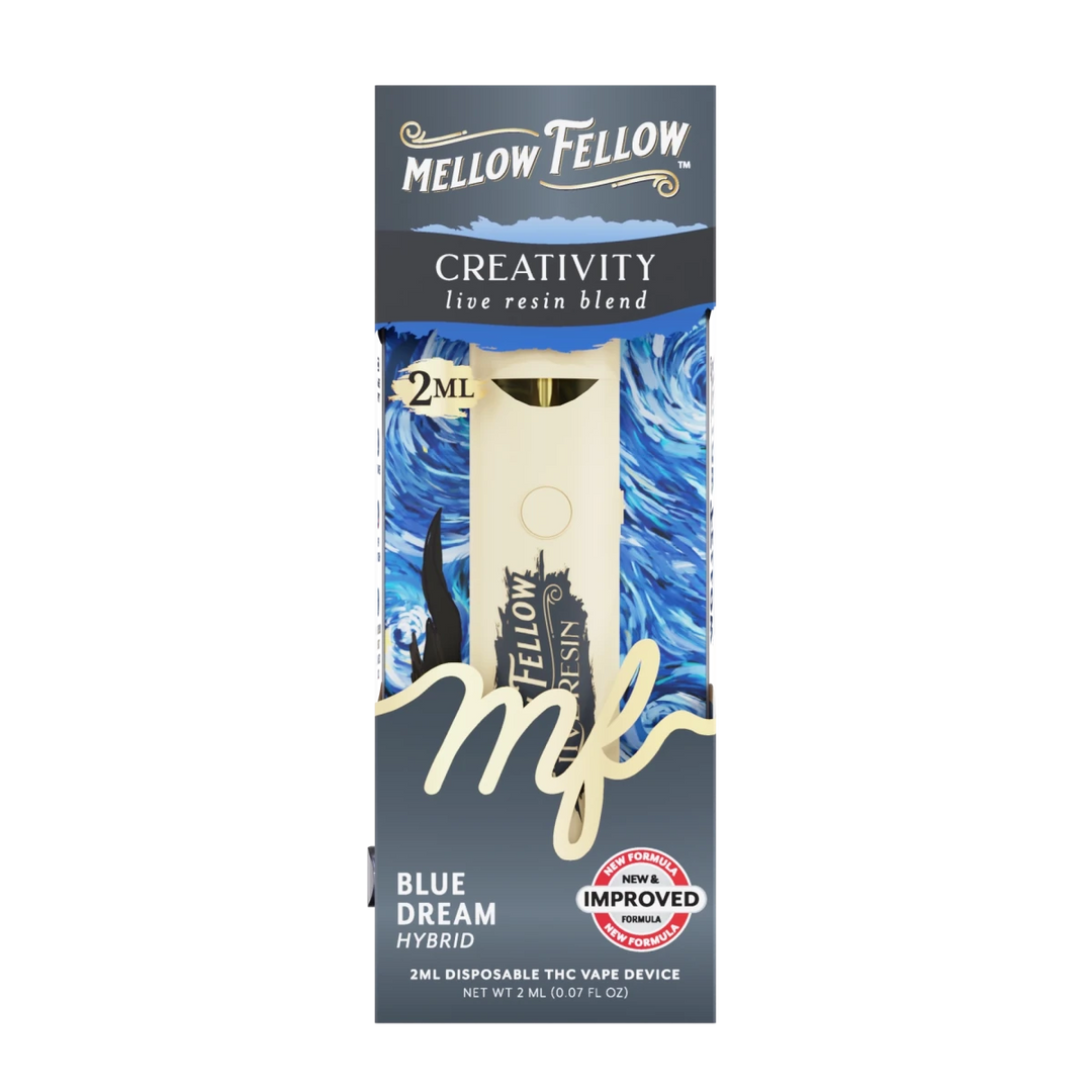 Creativity Blend 2ml Live Resin Disposable Vape - Blue Dream (Hybrid) - Mellow Fellow
