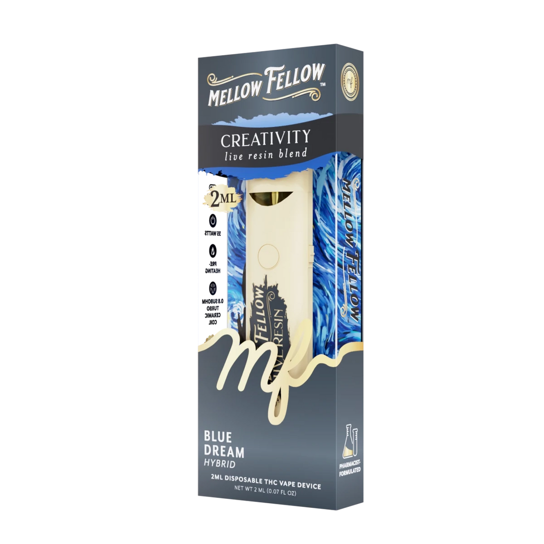 Creativity Blend 2ml Live Resin Disposable Vape - Blue Dream (Hybrid) - Mellow Fellow